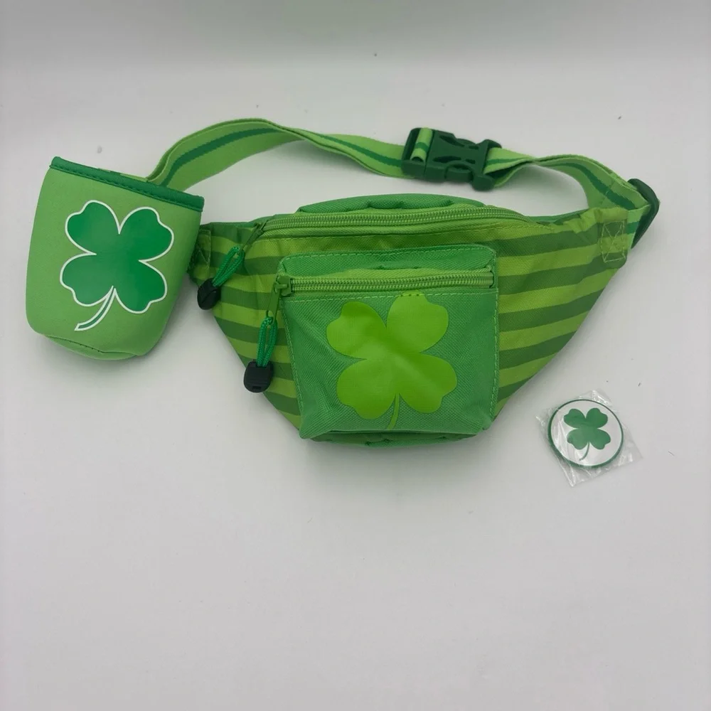 Tipsy Elves Green Shamrock Kids Fanny‎ Pack